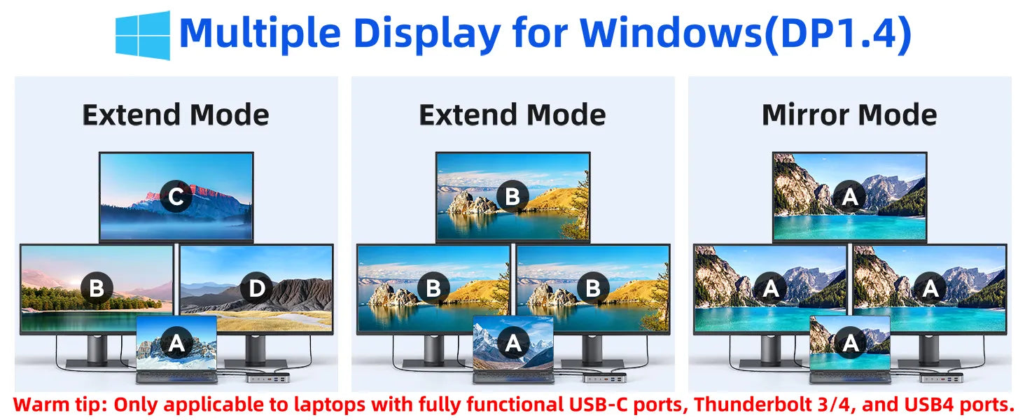 Lionwei Laptop Docking Station Triple Monitor 16-IN-1(Including Charging)