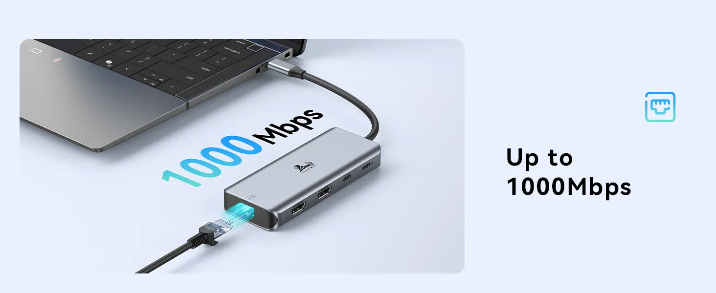 Lionwei USB C Hub to Dual HDMI Docking Station 9-IN-1