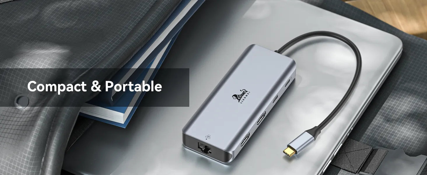 Lionwei USB C Hub to Dual HDMI Docking Station 9-IN-1