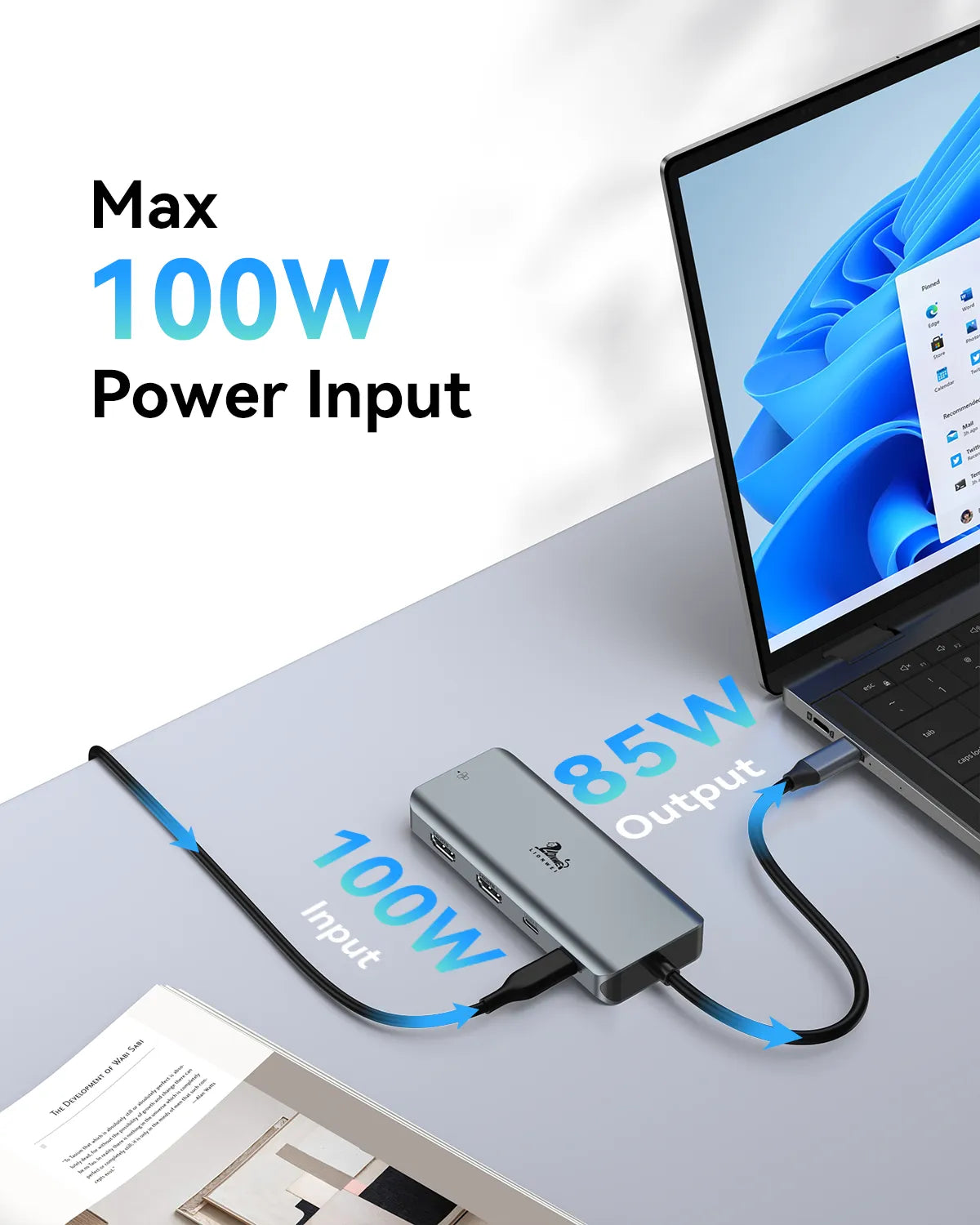 Lionwei USB C Hub to Dual HDMI Docking Station 9-IN-1