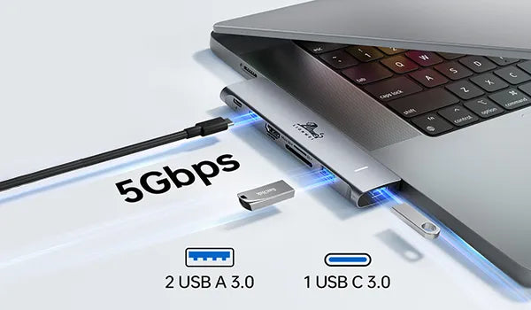 Lionwei  USB C Hub  for MacBook，2USB3.0+USB C+HDMI+TB3+SD/TF