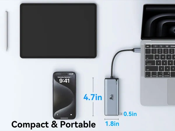 Lionwei USB C to USB C Hub Dual Monitor Adapter 5-IN-1