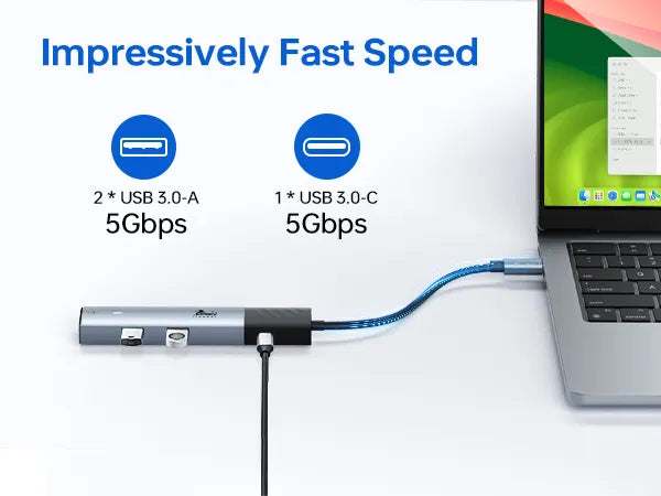 Fast Data transfer by USB 3.0(Up to 5Gbps)