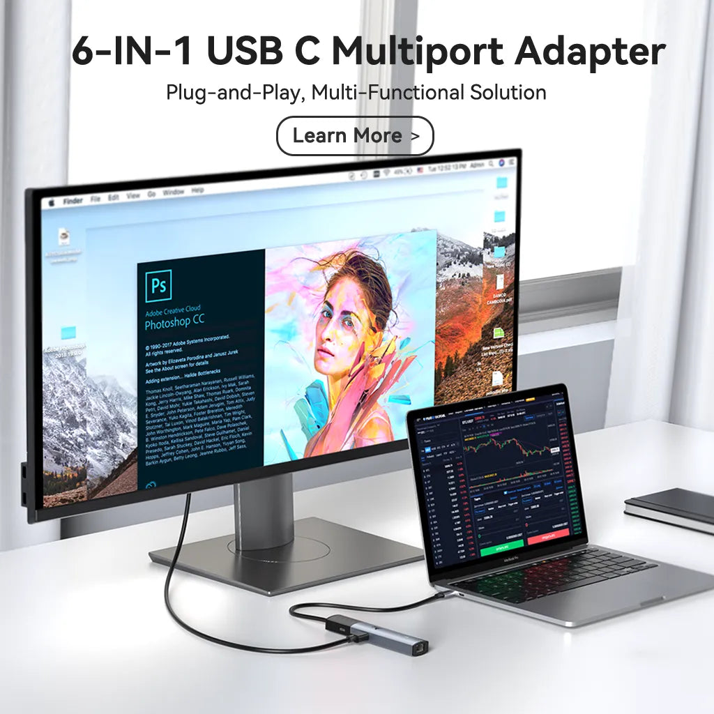 Lionwei USB C Hub Multiport Adapter 6-IN-1
