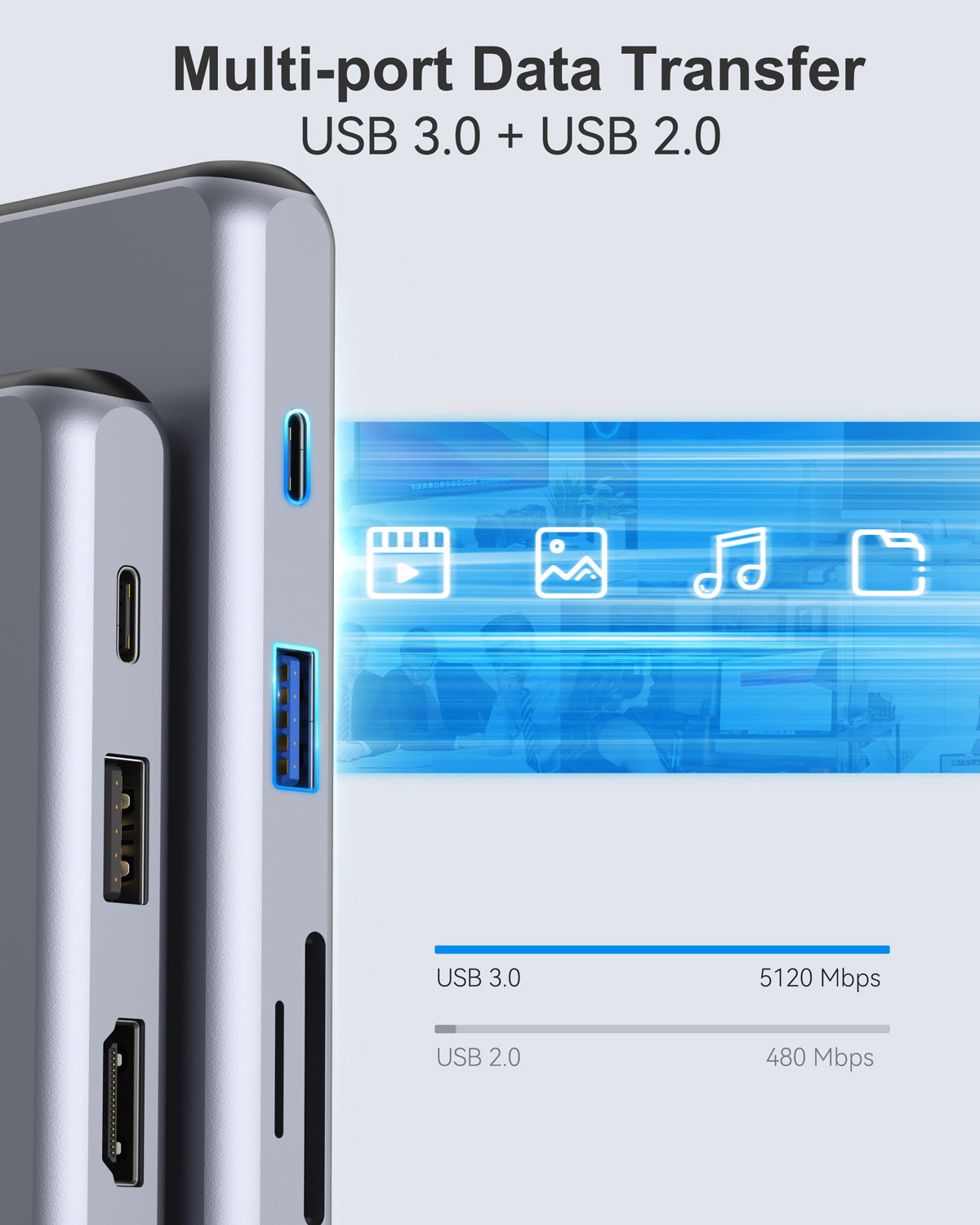 Lionwei USB C Hub Dual 4K@60Hz HDMI 9-IN-1