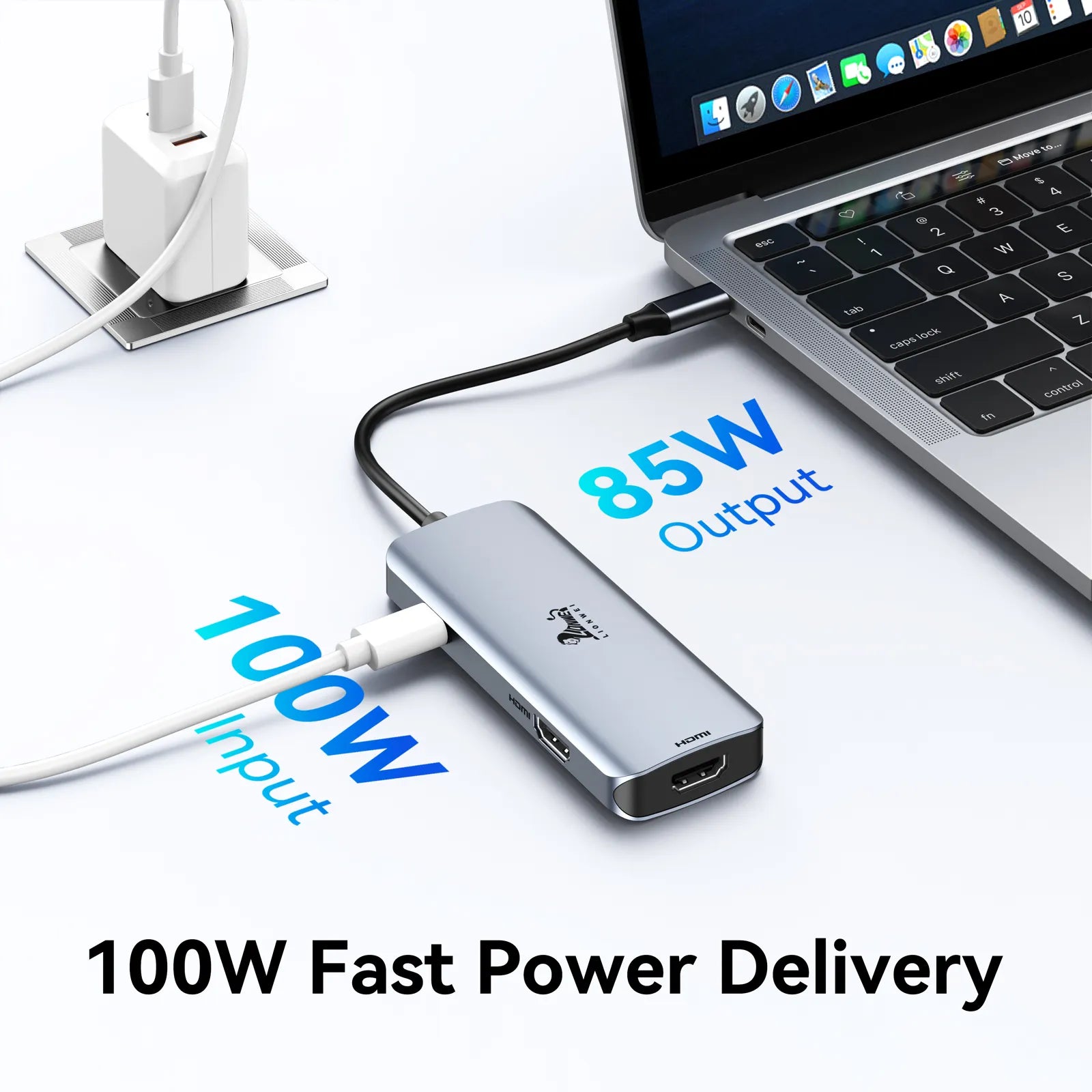 LIONWEI USB C Docking Station Dual HDMI 6-IN-1