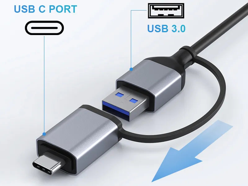 Connect Your Device via USB 3.0 or USB C