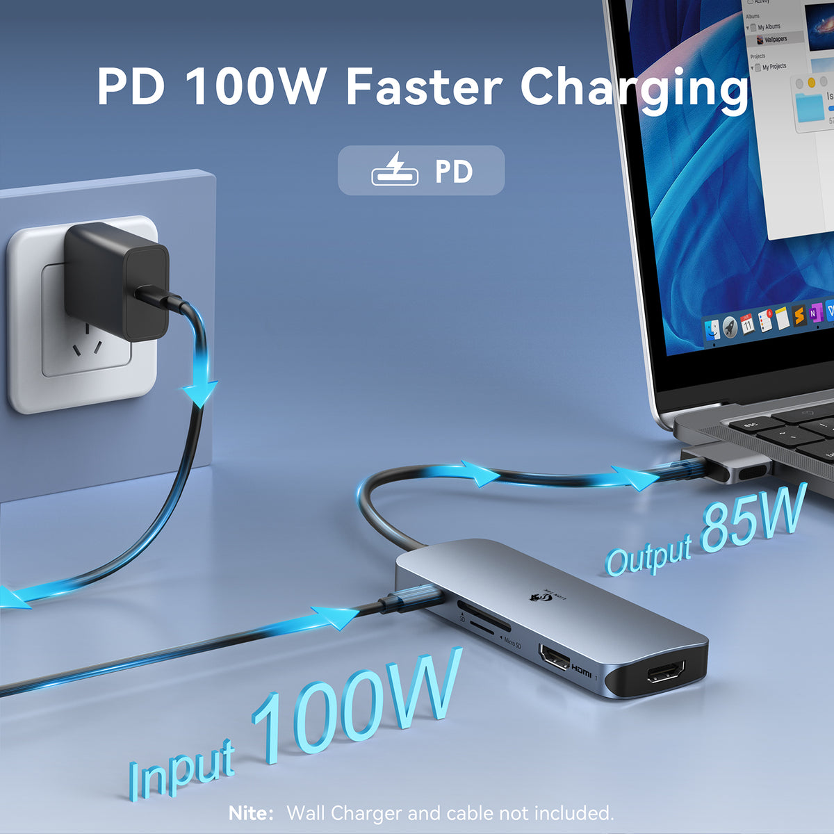 LIONWEI USB C Docking Station Dual Monitor for MacBook Pro Air