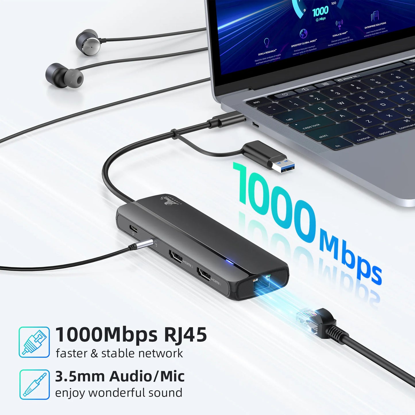 1000Mbps RJ45 Ethernet