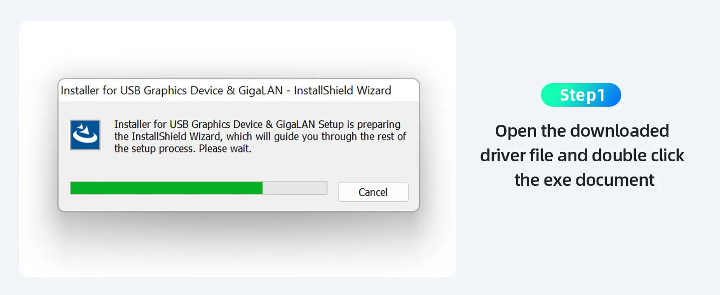 Install the driver for windows step1