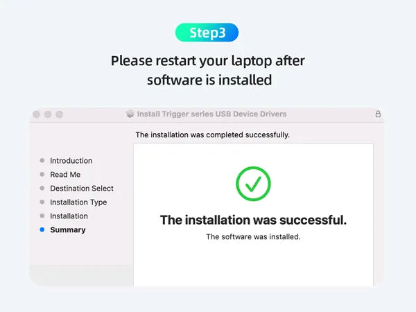 Install the driver for macOS Step3