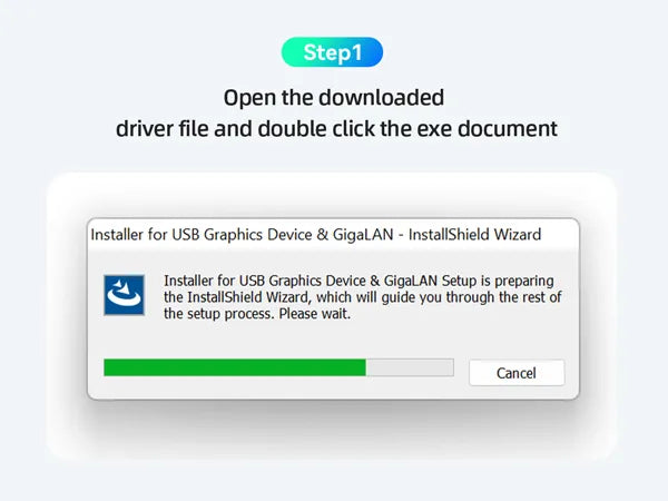 Install the driver for windows step1