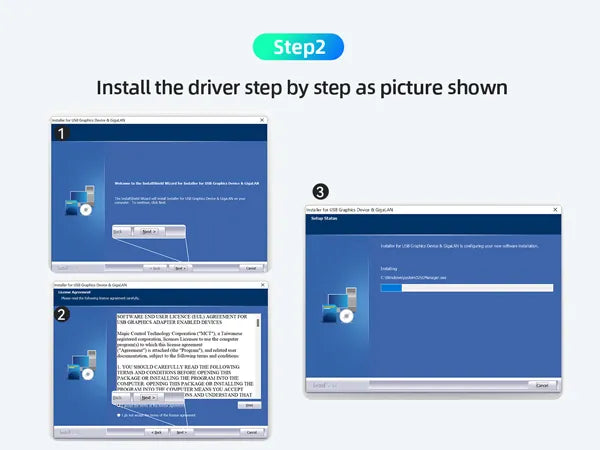 Install the driver for windows step2